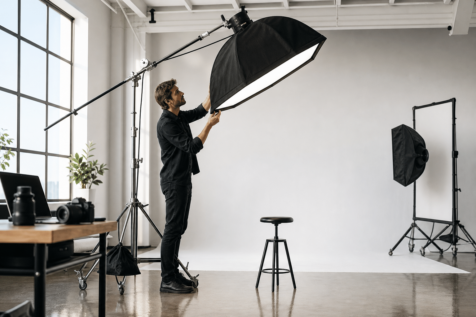 cinematic lighting techniques professional studio setup at Lightz Out Studios