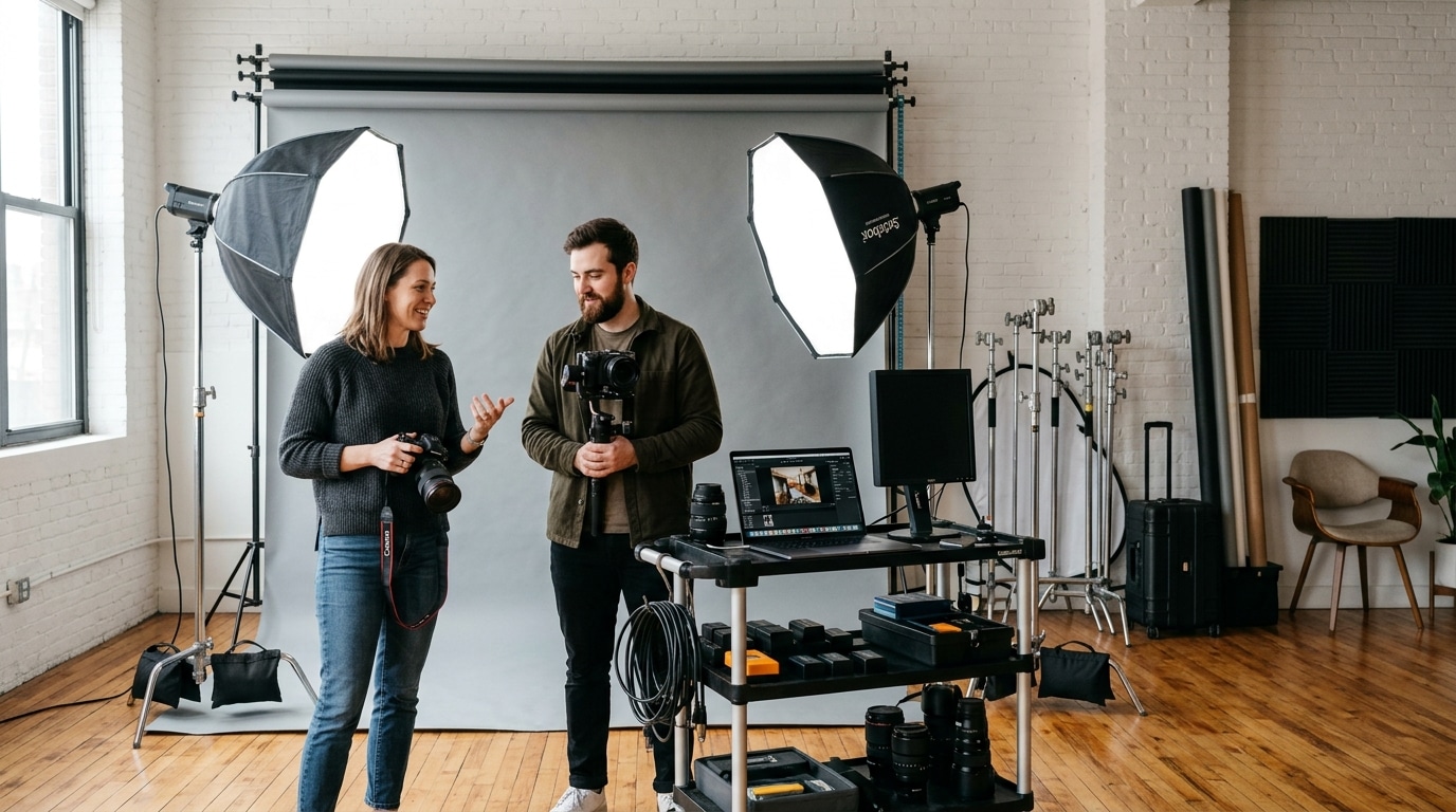 creative studio space rental videographer and photographer collaboration Lightz Out Studios