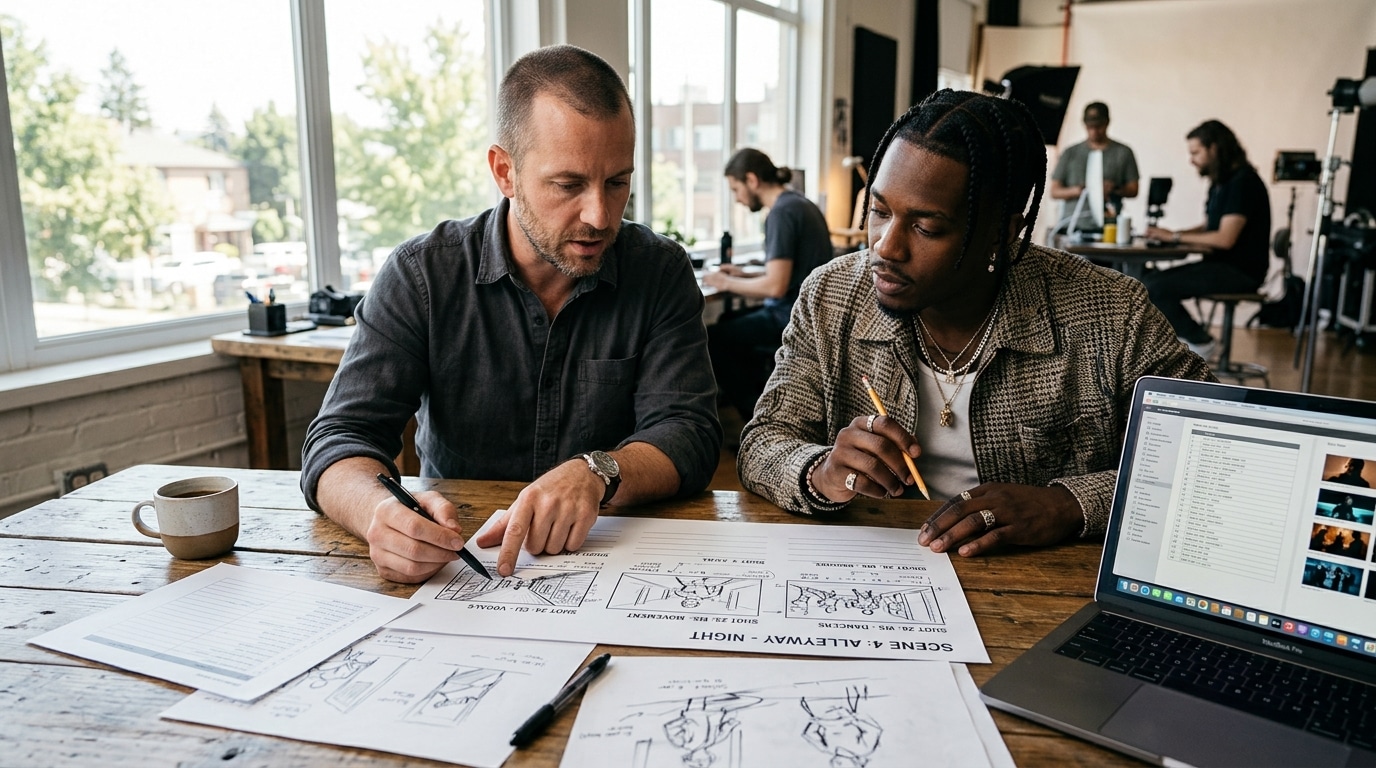 music video production services pre-production storyboard planning — Lightz Out Studios