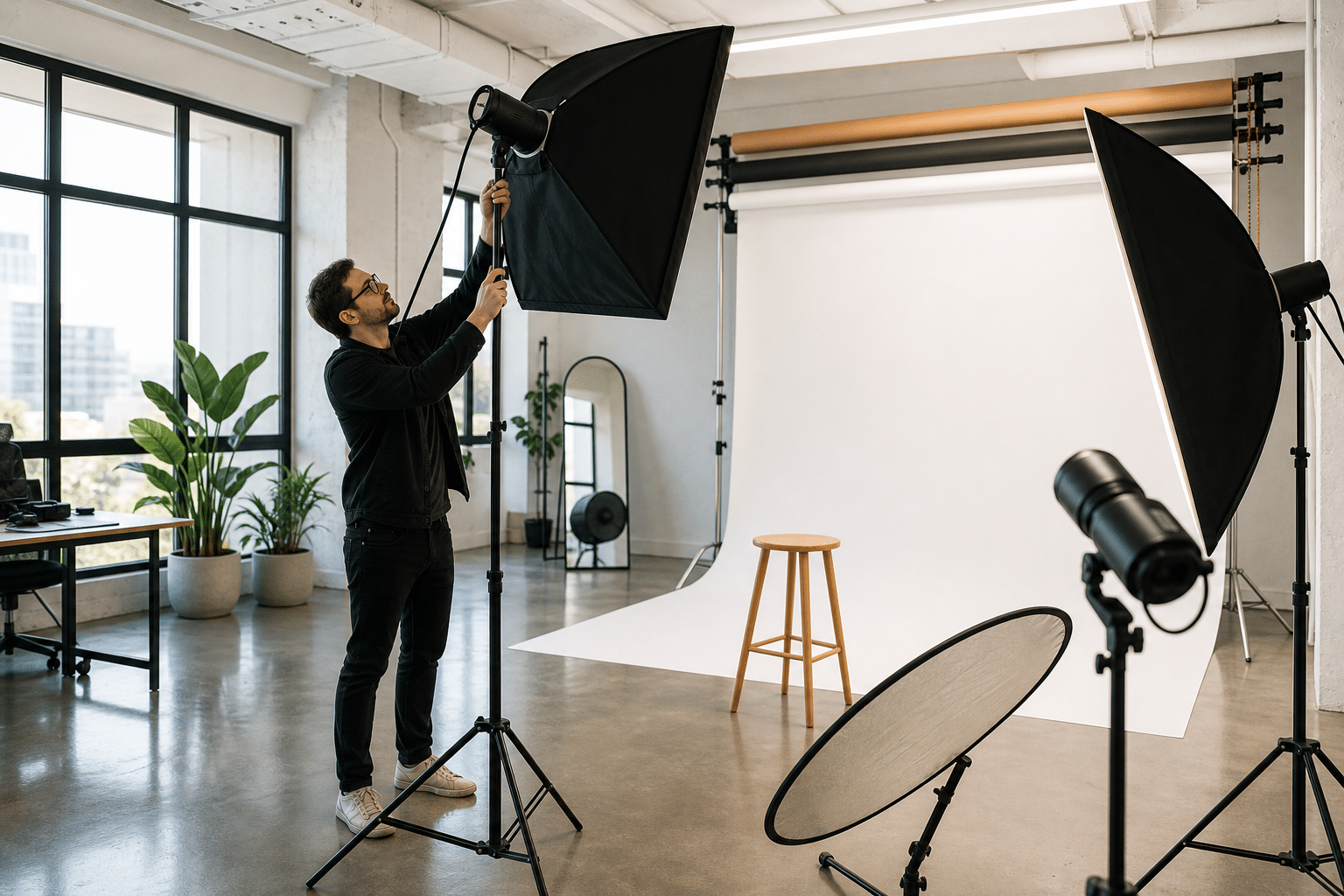 rental photo studio near me Lightz Out Studios San Diego professional lighting setup