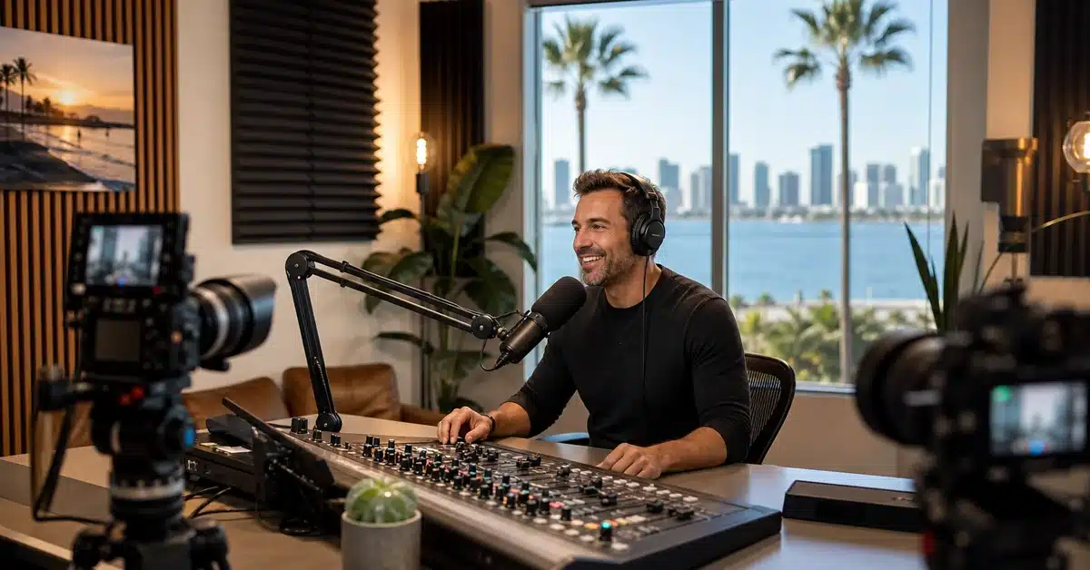 podcast studio rental at Lightz Out Studios - professional recording space in San Diego