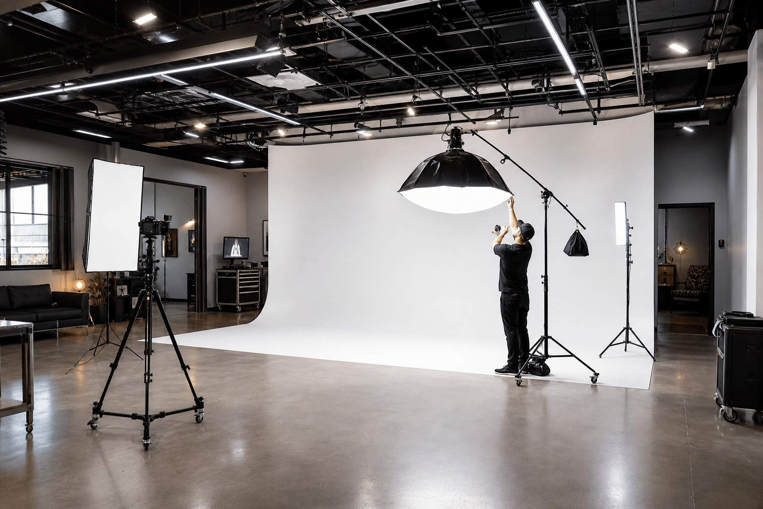 lighting equipment rental professional studio with LED lighting rigs Lightz Out Studios