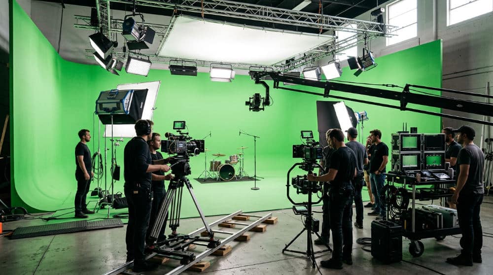 Green screen music video studio rental for VFX production