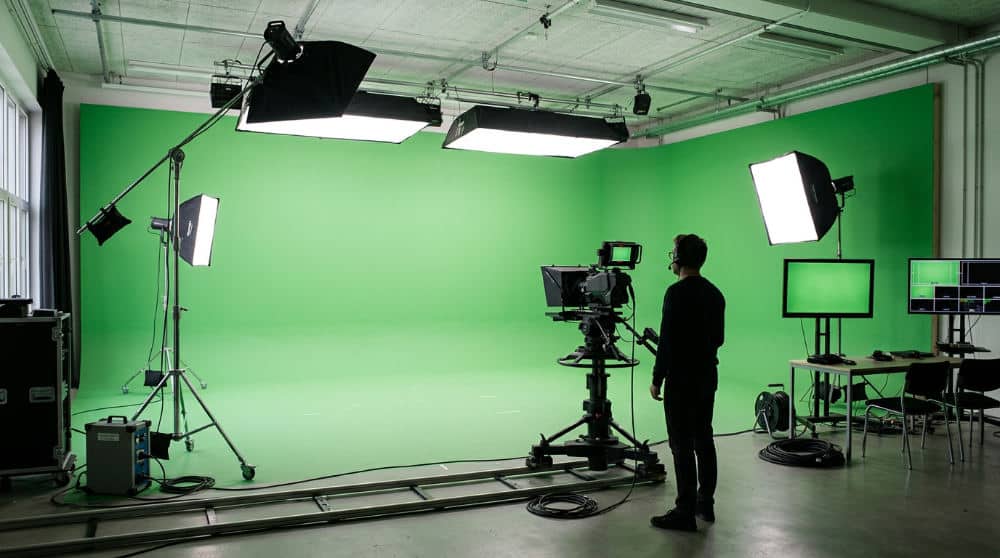 Green screen studio rental for creative birthday photography