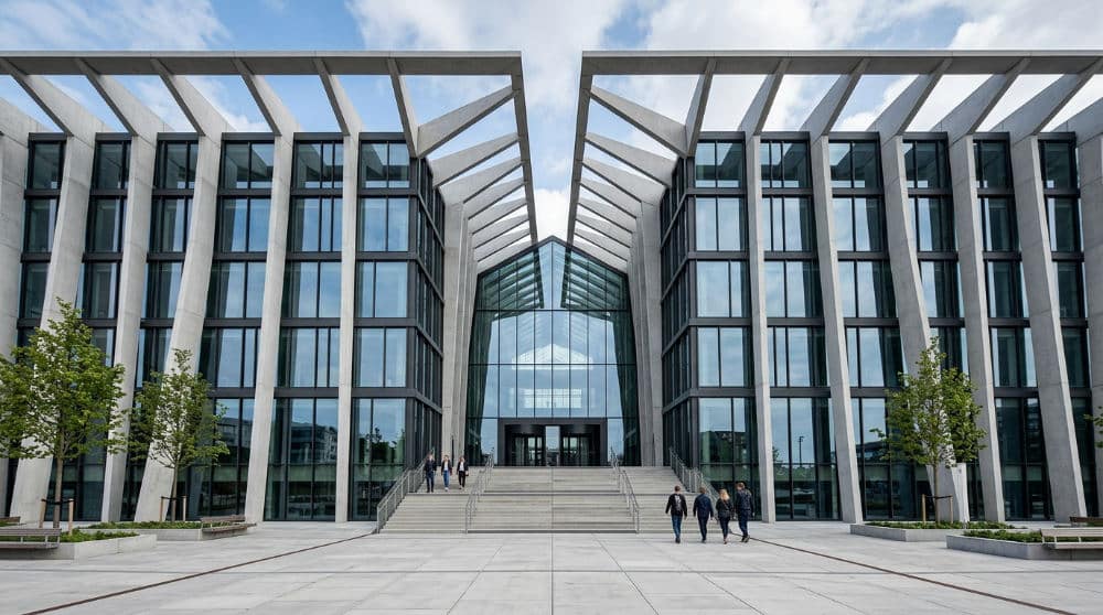 Architectural photography demonstrating leading lines and balance
