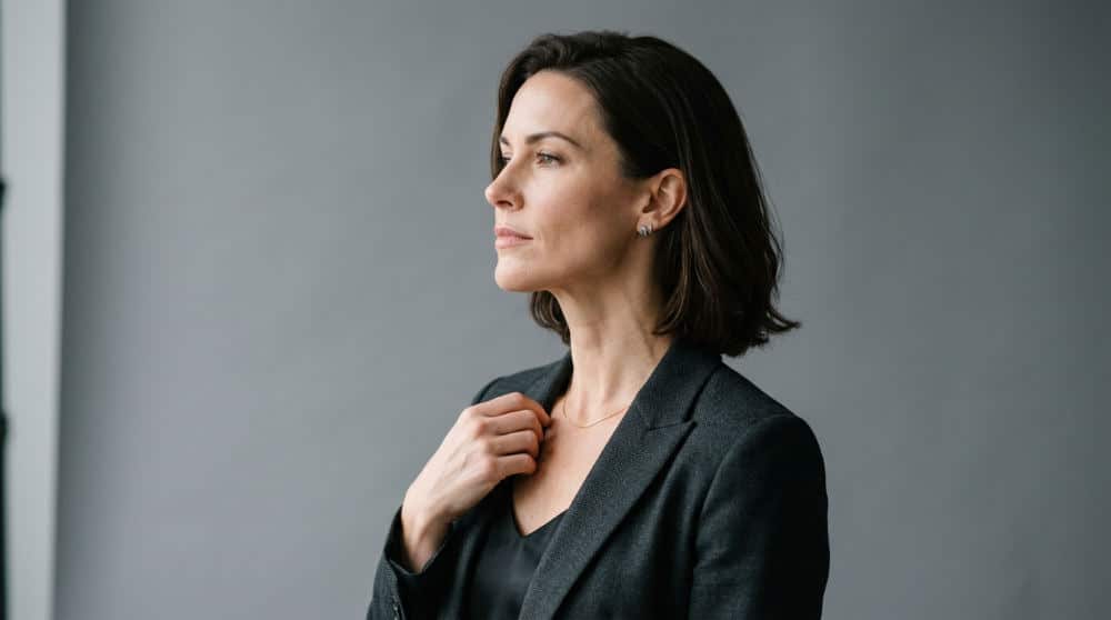 professional headshot jawline definition pose